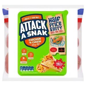 Attack a Snak Chicken 'n Cheese Wrap Kit with Tomato Ketchup 99g