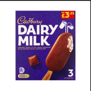 Cadbury Dairy Milk Ice Creams 3 x 100ml (300ml)