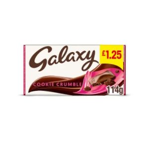 Galaxy Cookie Crumble & Milk Chocolate Block Bar 114g