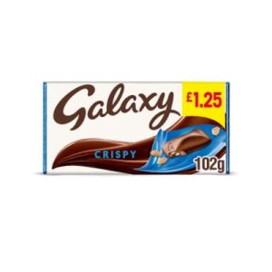 Galaxy Crispy Pieces & Milk Chocolate Block Bar 102g