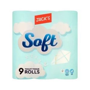 Jacks Soft Toilet Tissue Rolls 9 Pack