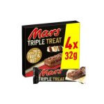 Mars Triple Treat Fruit & Nut Multipack Chocolate Bar Snack 4 x 32g