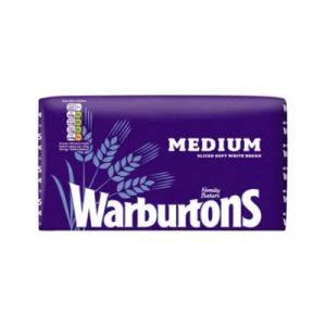 Warburtons Medium Sliced Soft White Bread 800g